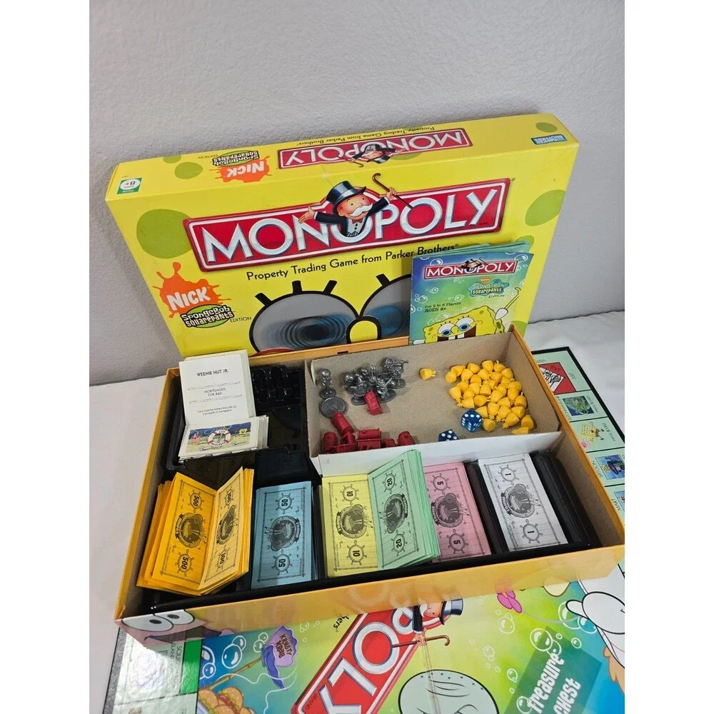 Hasbro Nickelodeon Spongebob Squarepants Monopoly Collectors Edition Complete